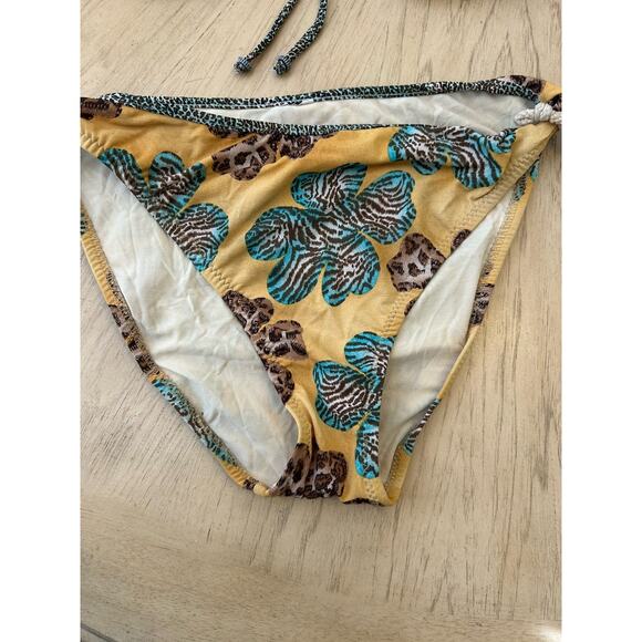 VTG Endless Sun Swimwear Bikini SwimSuit Tropical Floral Tribal Animal Print M/L - Picture 12 of 13